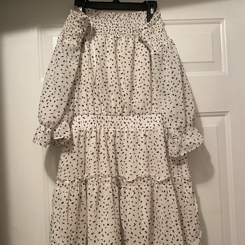 Off the shoulder mini dress